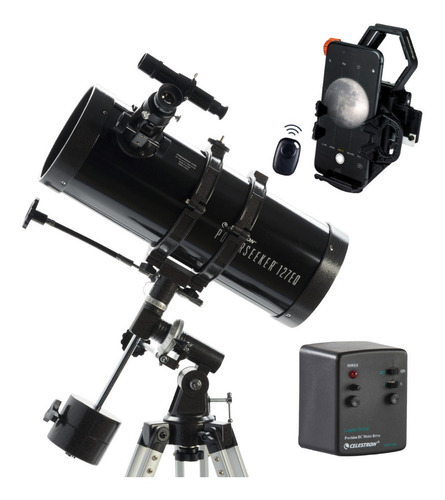 Imagen 1 de 8 de Telescopio Celestron Powerseeker 127eq Motor Adap. Celular