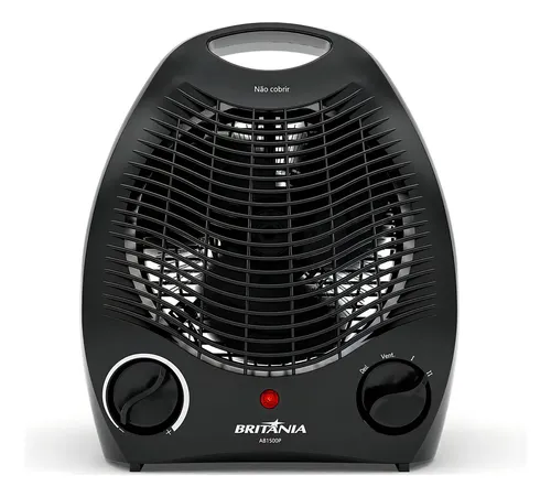 Aquecedor e Ventilador Britânia AB1500P 2000W Preto Com Desligamento Automático