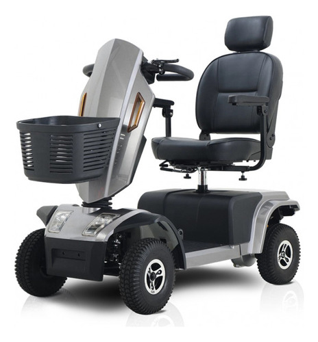 Scooter Ortopedico Electrico Para Movilidad Reducida 4 Rueda Color Gris