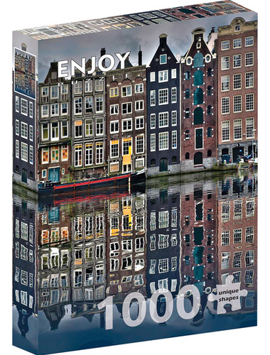 Rompecabezas Enjoy Puzzle Casas , Ámsterdam 2114 De 1000 Piezas