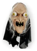 Comprar Mascara Bruxa Velha Com Capuz Halloween Terror Fantasia Cor Amarelo