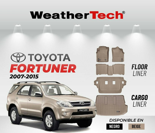 Alfombras Weathertech Para Toyota Fortuner Nacional 2007+