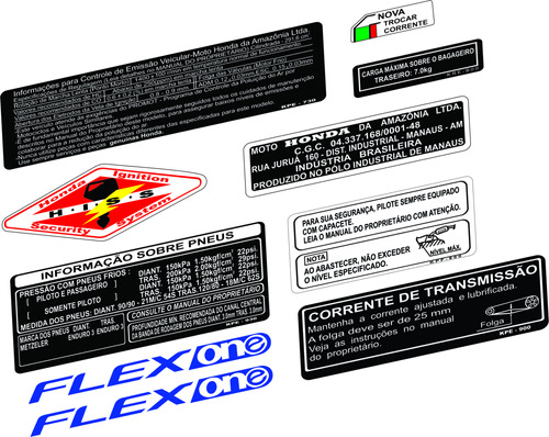 Etiqueta De Advertência Xre 300 - Honda Xre - Frete Grátis