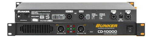 Amplificador De Audio Bunker Cd-10000 De 1000w, Clase D Color Negro