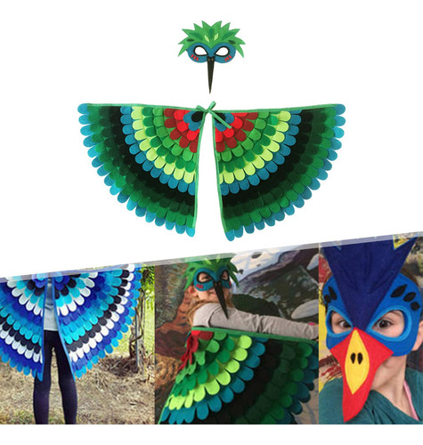 Conjunto De Capa Con Alas De Pájaros Y Animales Estilo C