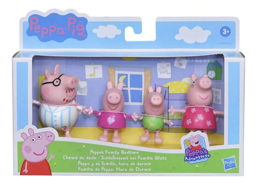 Set Figuras Peppa Pig & Su Familia Hora De Dormir Hasbro