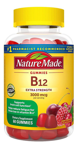 Nature Made Extra Strength Vitamin B12 Gummies, 3000 Mcg Por