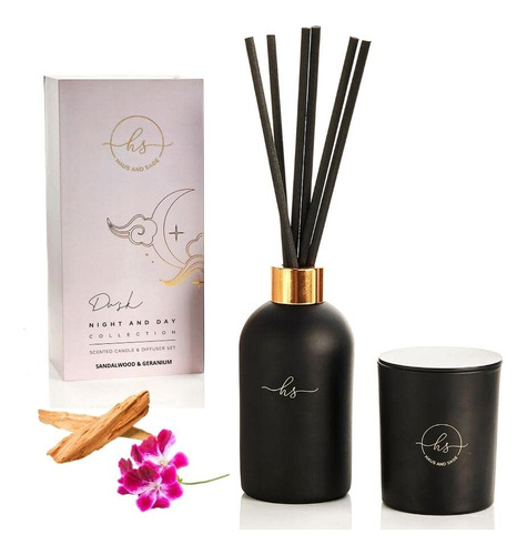 Difusor De Varillas Y Juego De Velas Perfumadas De Lujo, Dif