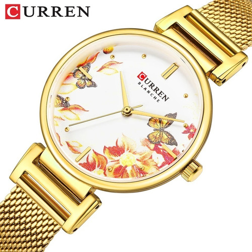 Relógio Curren Charme Luxo Feminino Original Promoção