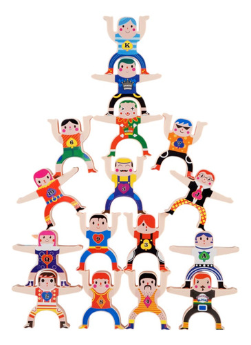 Juego Didáctico Infantil De Madera Figuras Apilables