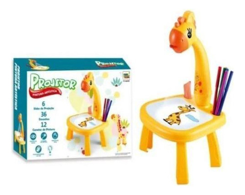 Mesa Projetor Desenho Infantil - Toy King - Amarelo