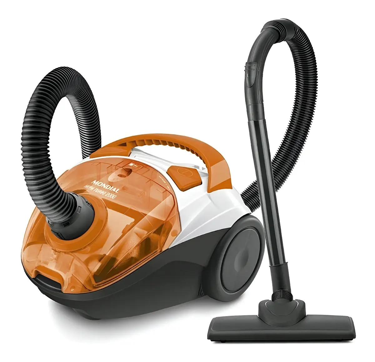 Aspirador de pó turbo Hepa AP-15 preto e laranja Mondial 1L
