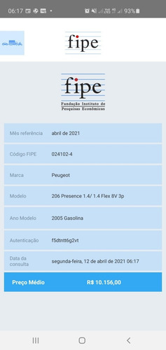 Imagem 2 de 7 de Peugeot 206 2005 1.4 Presence 3p