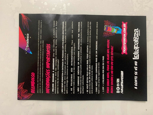 1 Ingresso - Lollapalooza 2021 Pass 3 Dias