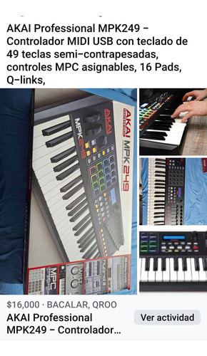 Akai Professional Mpk249 - Controlador Midi Usb Con Teclado (Usado)