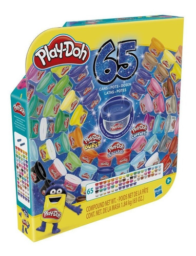 Imagen 1 de 9 de Play Doh Masas Celebracion Pack 65 Potes Moldea Hasbro F1528