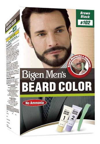 Tinte Bigen Men's Barba · Negro Natural B102 · Permanente