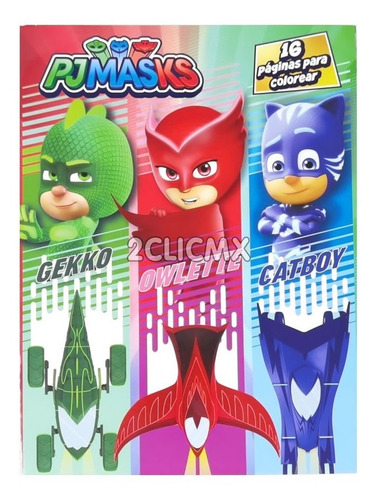 10 Libros Colorear Infantiles Pjmask Pijamas Niños 16 Pag