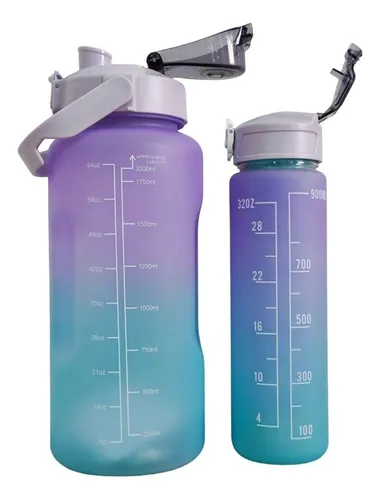 Juego 3 En 1 Termo Botella Botilito 2 L Portable + Stickers