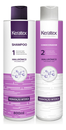  Conjunto Shampoo Condicionador Ácido Hialurônico - Keratex