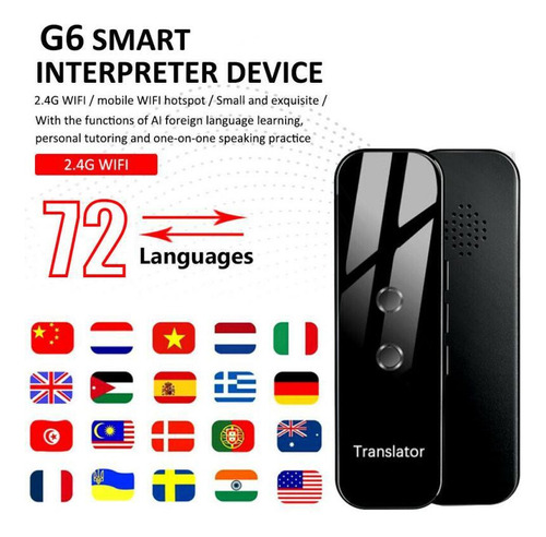 Mini Traductor De Voz Multilingüe Inteligente Portátil