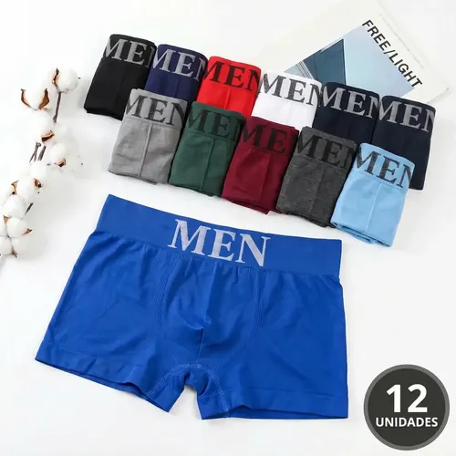 Kit 12 Cueca Boxer Masculina Microfibra Adulto Premium Luxo - foto 1
