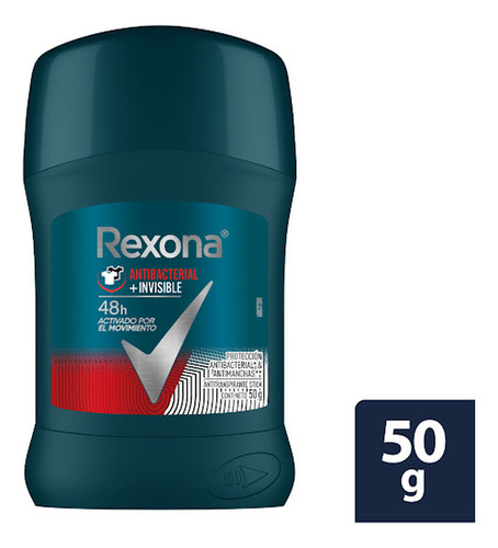 Desodorante Barra Rexona Motionsense Invisible Men 48h X 50 