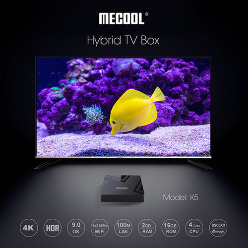 Mecool K5 Android Tv Box Dvb-t2/s2 Decodificador Android 9.0