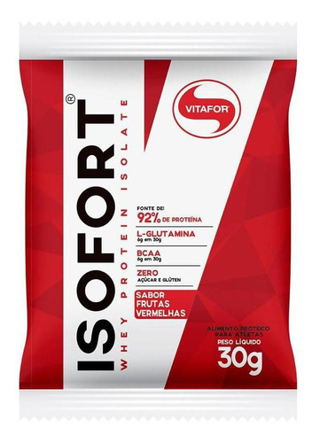 Isofort Whey Protein Isolado Frutas Vermelhas Vitafor 30g