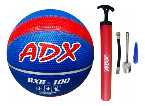 Balon Basquet Bxb100 #7 +bomba Adx Peso/medida Reglamentaria