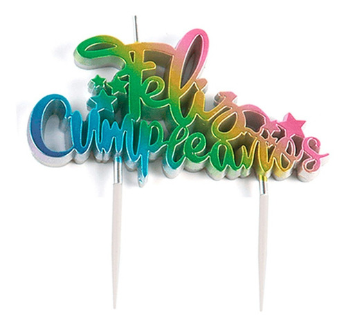 Velas Diseño Feliz Cumpleaños Decorativas Para Tortas 