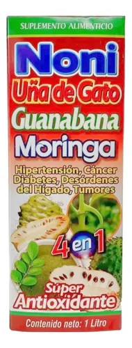 comprar Tonico Noni, Uña De Gato, Guanabana, Moringa 1 Litro 