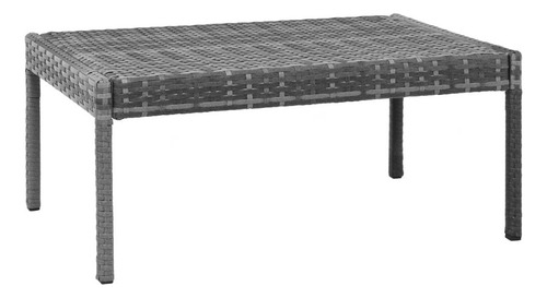 Sala Lounge De Jardín De 3 Pza Con Cojines Ratán Gris M2