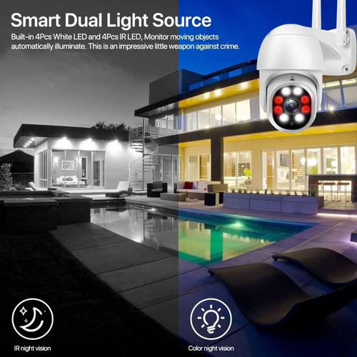 Camara De Seguridad Ip Wifi Robotizada 360° Para Exteriores