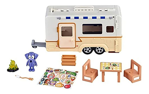 Bluey Caravan Adventure Playset, Con Figura De Jean Luc De 2