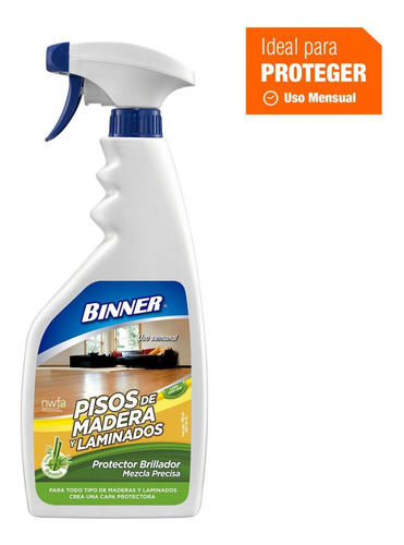 Protector Limpiador Piso Madera Mezcla Precisa 700ml Binner