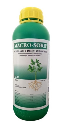 Fertilizante Orgánico Macro-sorb Foliar X 1 Litro Macrosorb