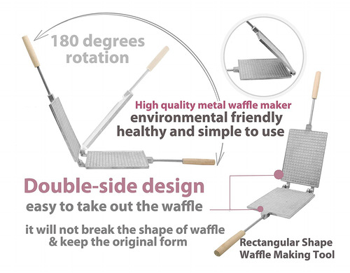 Máquina Para Hacer Gofres Con Forma Rectangular