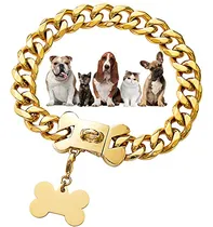 Comprar Collar Para Perro Con Cadena Dorada, 15 Mm, Oro De 18 Quilat