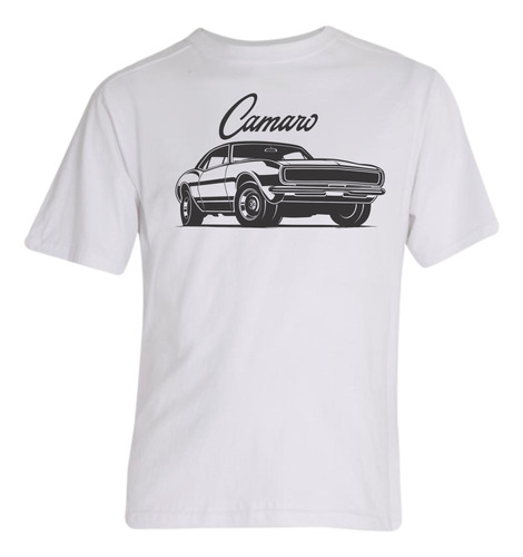 Remera Fierrera Chevrolet Camaro Algodon Vintage Blanca