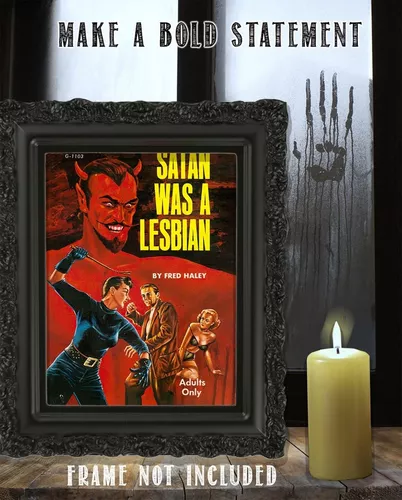 Satan Was A Lesbian Book Cover Poster 11x14 Unframed Wall Envío Gratis