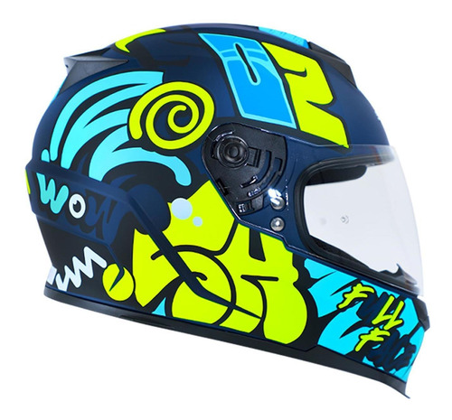 Casco Shaft Sh502 Azul Mate Lazy Cerrado Tamaño del casco L