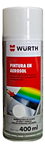 Pintura Aerosol Esmalte Spray Wurth Blanco Brillante Ral 901