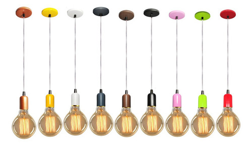 Kit 05 Pendente Moderno Modelo Clean Cobre Ambientes