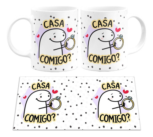 Caneca Namorados Flork Casa Comigo