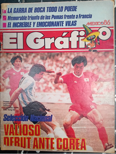 Revista El Gráfico México 86 Argentina Corea Del Sur