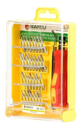 Kit Destornilladores  Baku 32 En 1 Con Puntas Intercambiable