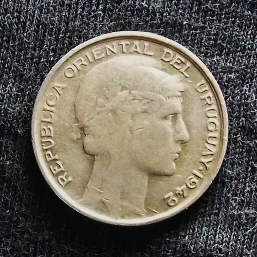 Uruguay 20 Centésimos 1942 Muy Bueno Plata Km 29