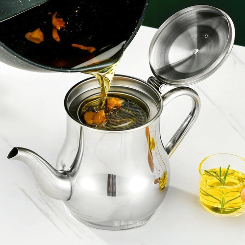 . Aceitera De Acero Inoxidable A Prueba De Fugas, 380 Ml