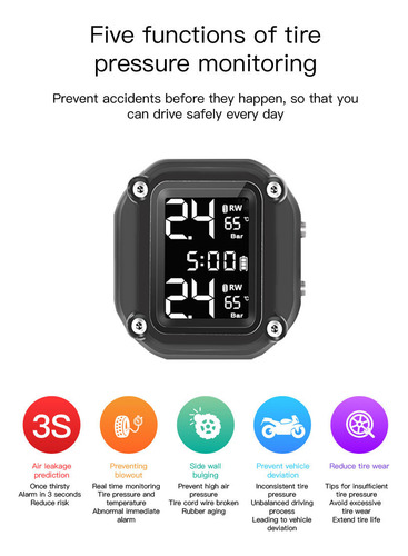 Sistema De Monitoreo De Presión De Neumáticos Para Motocicle